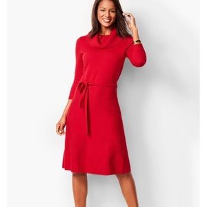 Talbots red sweater dress.